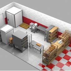 Пекарня 26 м.кв до 16 (32) кг/час на базе ярусной подовой печи Miratek BK-24 (электрической)