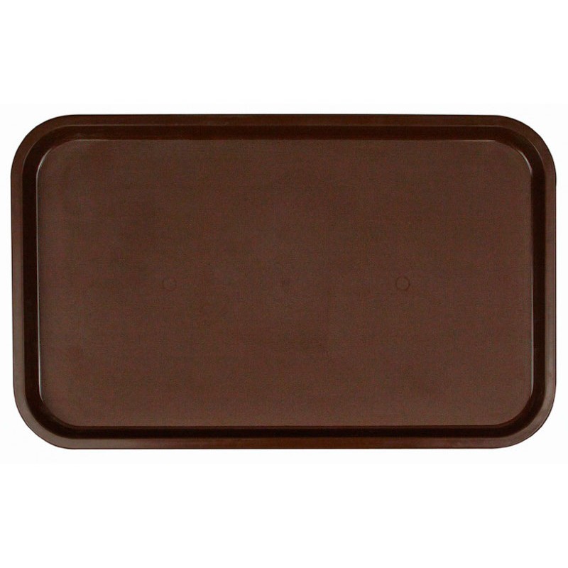 Поднос столовый из полипропилена 530x330 мм темно-коричневый