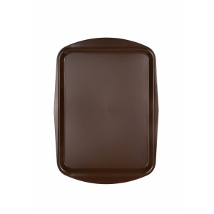 Поднос столовый 490х360 мм темно-коричневый полипропилен особо прочный