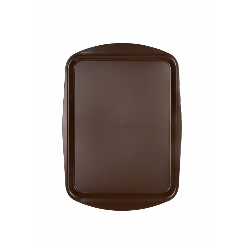 Поднос столовый 490х360 мм темно-коричневый полипропилен особо прочный