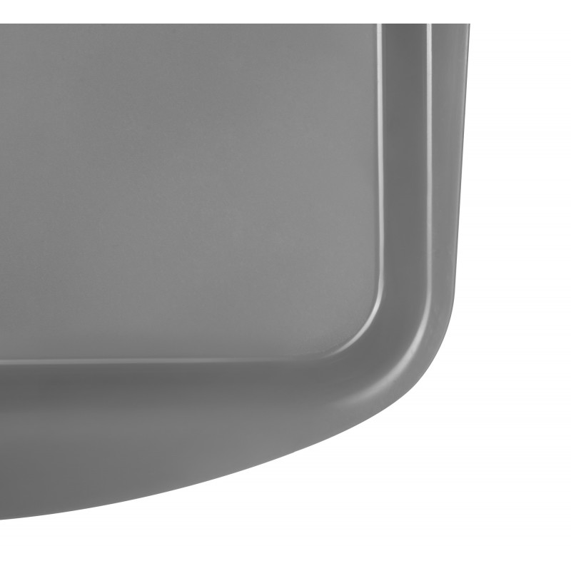 Поднос столовый 490х360 мм серый полипропилен особо прочный
