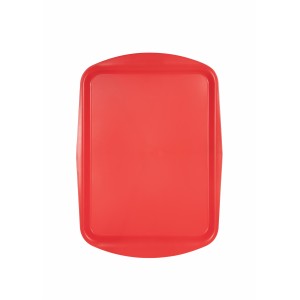 Поднос столовый 490х360 мм красный полипропилен особо прочный