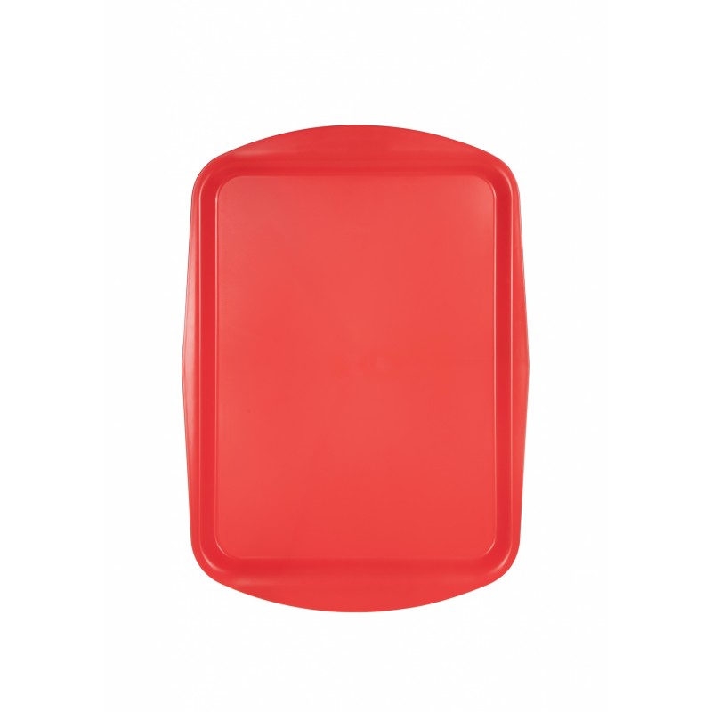 Поднос столовый 490х360 мм красный полипропилен особо прочный