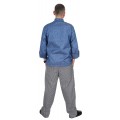 Куртка шеф-повара премиум джинсовая рукав длинный с манжетом [00012]