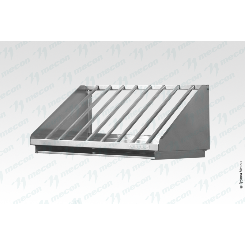 Сушка для крышек вертикальная СКВн - 600*400*260, нерж. сталь, 11 ячеек